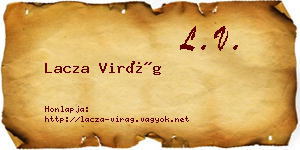 Lacza Virág névjegykártya
